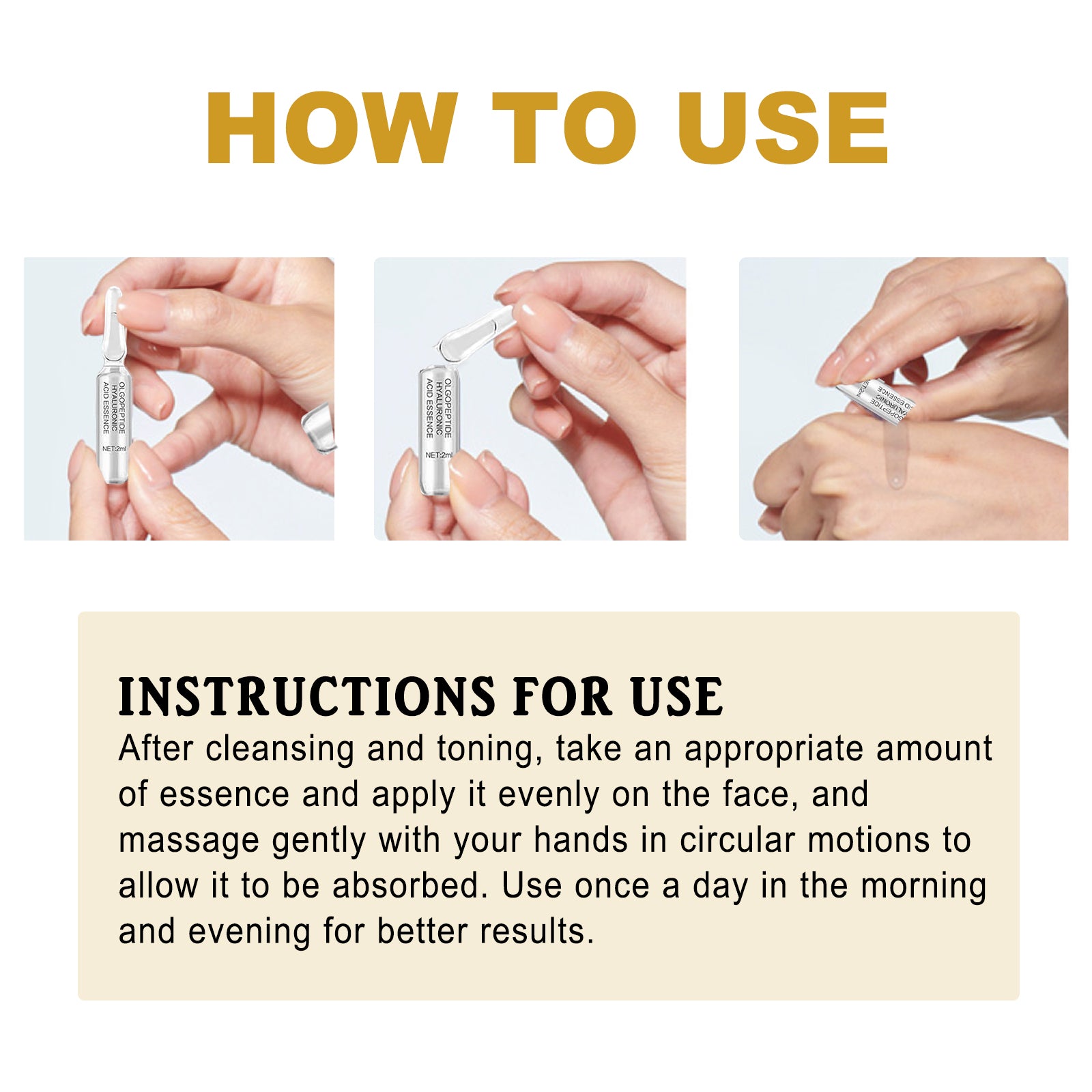 EELHOE Collagen Essence Improves Facial Skin, Lightens Fine Lines, Hydrates And Firms The Skin