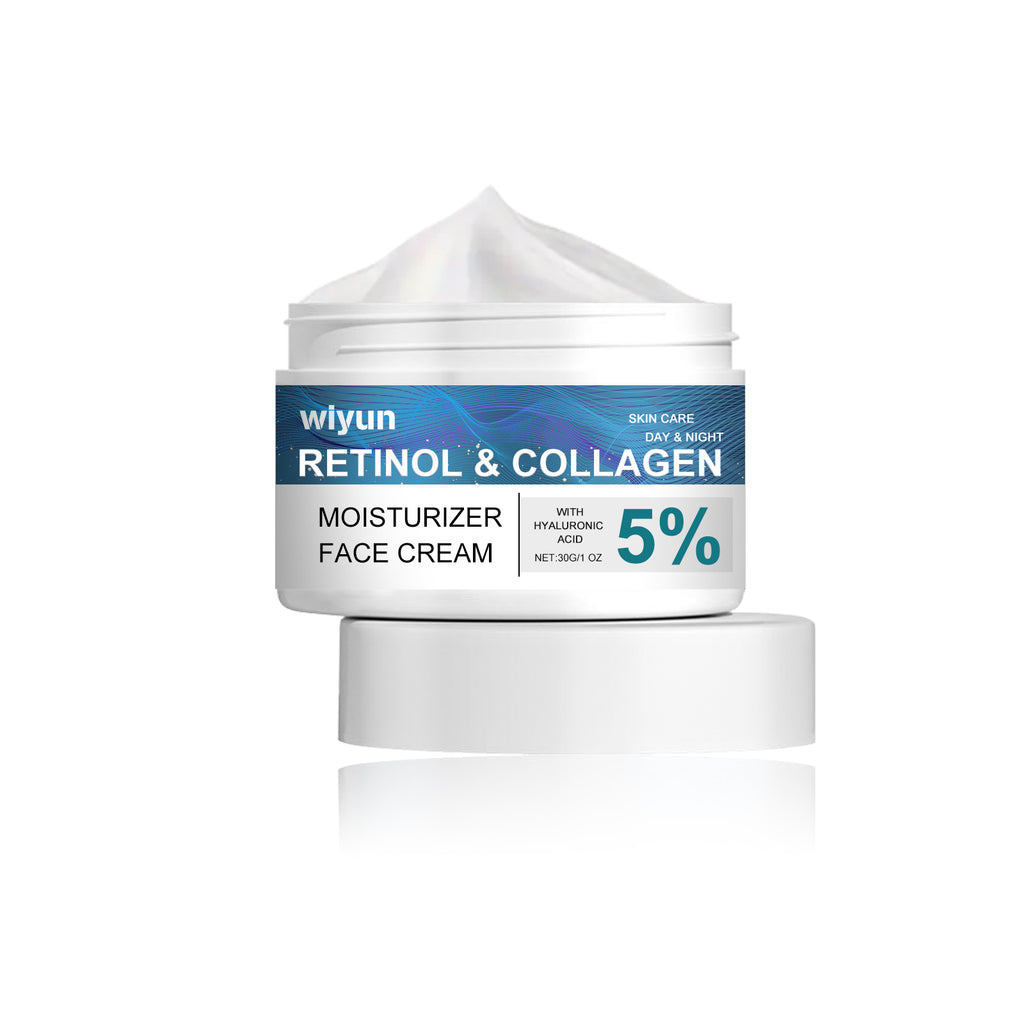 Wiyun Retinol Collagen Moisturizer Face Cream, Deep Moisturizing Long Lasting Hydrating Firming Moisturizing Whitening Skin Care Cream